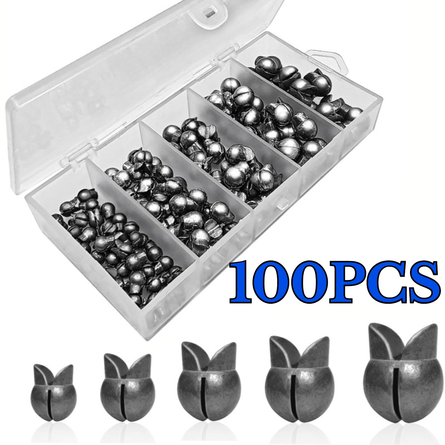 Freshwater Fishing Kit - 100pcs/box Fishing Weights Kit Premium Split