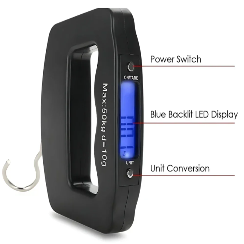 Fishing Equipment Basics - 50kg/10g Travel Luggage Scale Portable Handheld