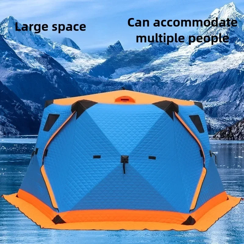 Fishing Equipment For 6 Year Old - Hexagonal Cotton-padded Tent Keep Warm Ice