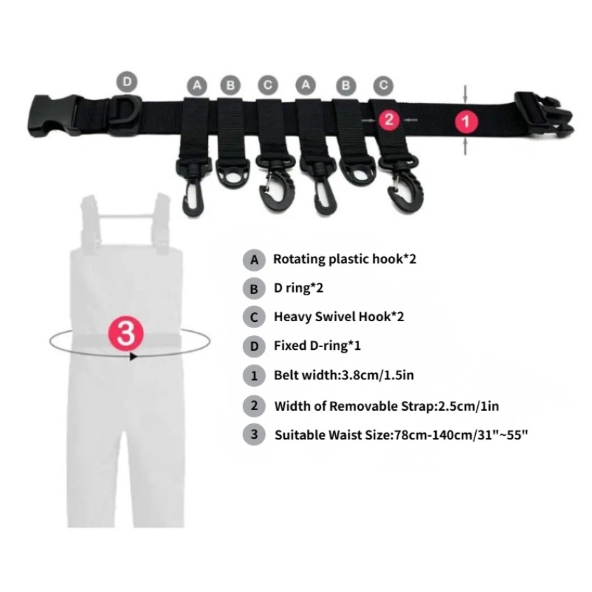 1Pcs Adjustable Wading Belts F - Fishing Equipment Basics incelemesi ve fiyatı